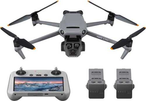 Rent To Own - DJI - Air 3 Fly More Combo Drone and RC 2 Remote Control with Built-in Screen - Gray