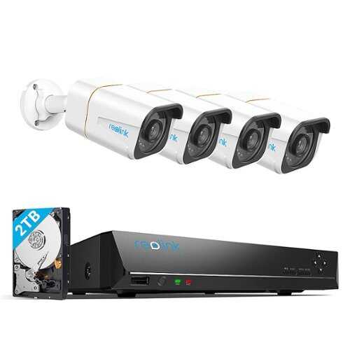 Rent to own Reolink - 10MP 8 Channel NVR System with 4x Bullet Cameras - White,Black