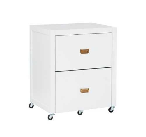 Rent to own Linon Home Décor - Penrose File Cabinet, White - White Paint / Gold Hardware
