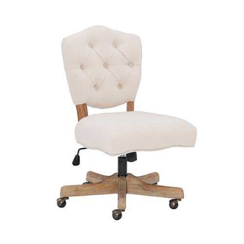 Rent to own Linon Home Décor - Kaynorth Button-Tufted French Country Office Chair - Natural