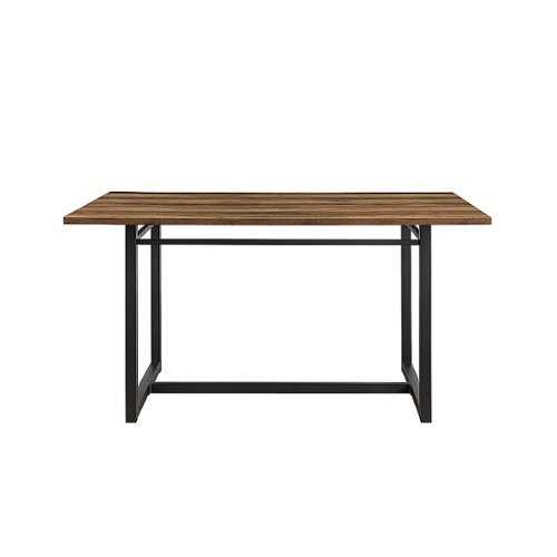 Rent to own Walker Edison - Industrial Dining Table - Rustic Oak