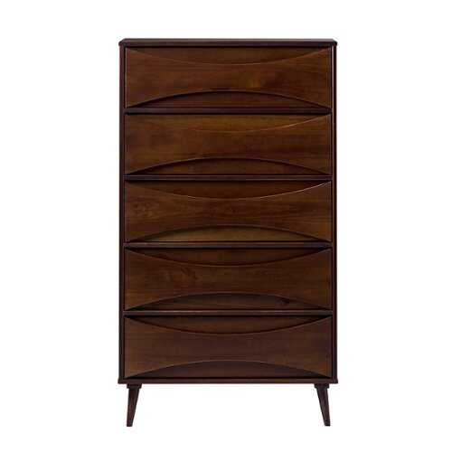 Rent to own Walker Edison - Mid-Century Modern 5-Drawer Curved-Front ...