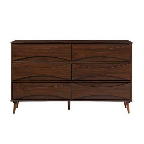 Rent to own Walker Edison - Mid-Century Modern 6-Drawer Curved-Front ...