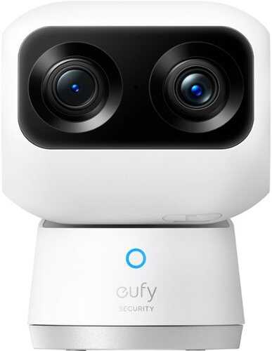Rent to own eufy Security - IndoorCam S350 Wired Indoor Security Camera with 360 Degree Surveillance - White