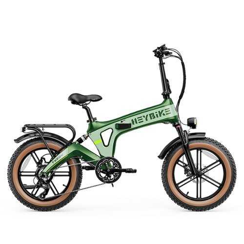 Rent to own Heybike - Tyson Foldable E-bike w/ 55mi Max Operating Range & 28 mph Max Speed - Green