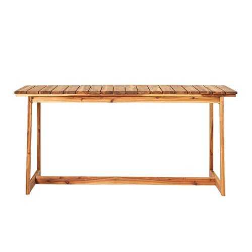 Rent to own Walker Edison - Modern Solid Wood Outdoor Dining Table - Natural