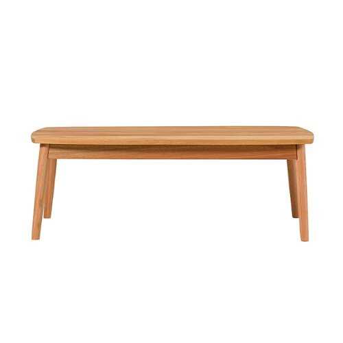 Rent to own Walker Edison - Modern Solid Wood Spindle-Style Outdoor Coffee Table - Natural