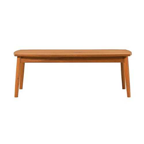 Rent to own Walker Edison - Modern Solid Wood Spindle-Style Outdoor Coffee Table - Brown