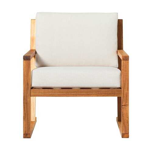 Rent to own Walker Edison - Modern Solid Wood Slatted Club Chair - Natural