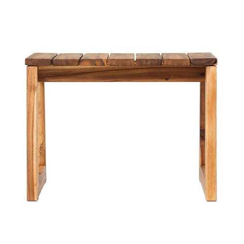 Rent to own Walker Edison - Modern Solid Wood Outdoor Side Table - Natural