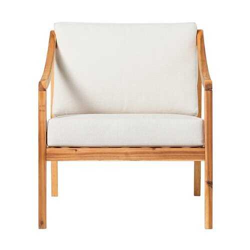 Rent to own Walker Edison - Modern Solid Wood Outdoor Club Chair - Natural