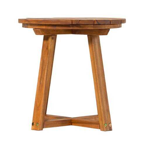 Rent to own Walker Edison - Modern Solid Wood Slatted Outdoor Side ...