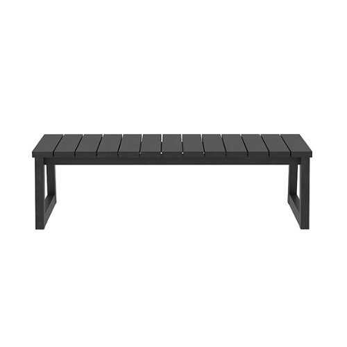 Rent to own Walker Edison - Modern Solid Wood Outdoor Coffee Table - Black Wash