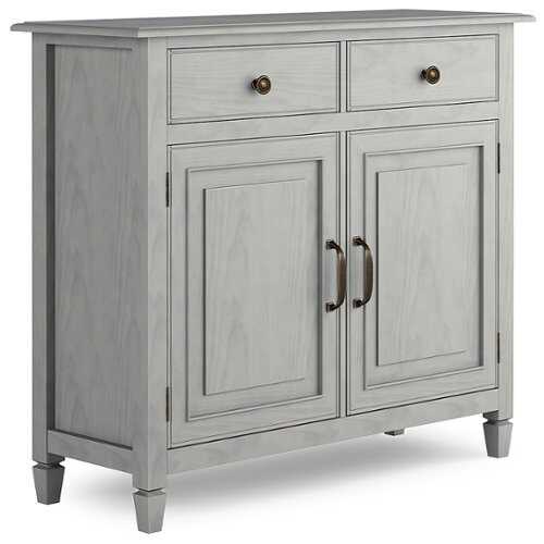 Rent to own Simpli Home - Connaught Entryway Storage Cabinet - Fog Grey