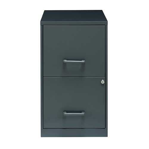 Rent to own Hirsh - Office Designs 18in. 2-Drawer Metal File Cabinet - Charcoal