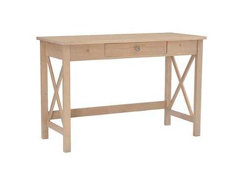 Rent to own Linon Home Décor - Delevan Solid Wood Laptop Desk With Drawer - Driftwood