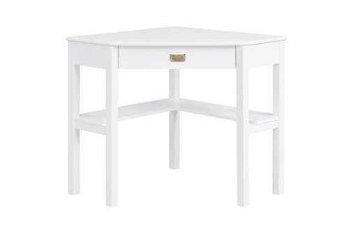 Rent to own Linon Home Décor - Penrose Corner Desk With Keyboard Tray - White