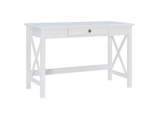 Rent to own Linon Home Décor - Delevan Solid Wood Laptop Desk With Drawer - Antique White