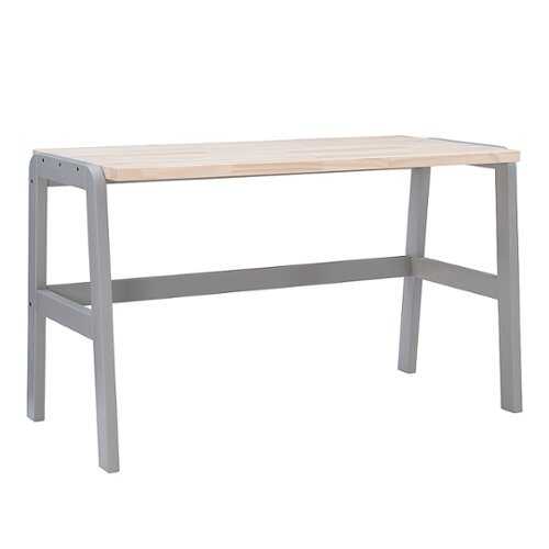 Rent to own Linon Home Décor - Heald Solid Wood Desk - Gray & Natural