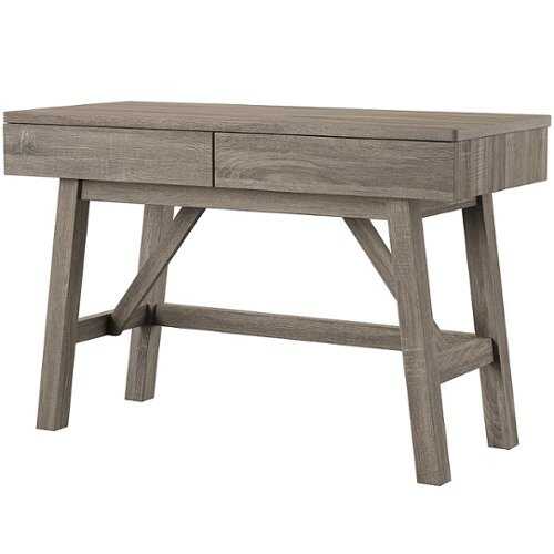 Rent to own Linon Home Décor - Tennyson Two-Drawer Desk - Gray