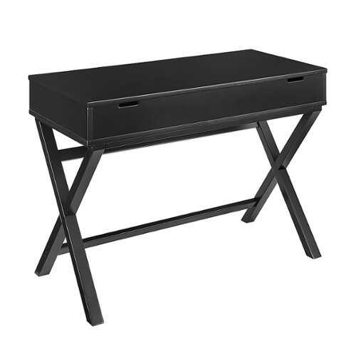 Rent to own Linon Home Décor - Penrose Campaign-Style Lift-Top Desk - Black