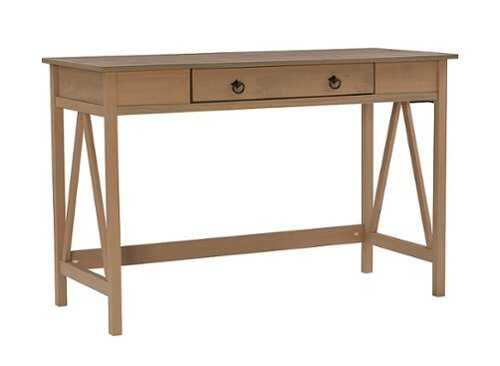 Rent to own Linon Home Décor - Tressa Solid Wood Desk With Drawer - Driftwood