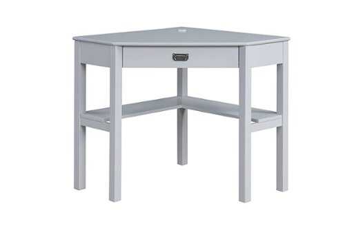 Rent to own Linon Home Décor - Penrose Corner Desk With Keyboard Tray - Gray