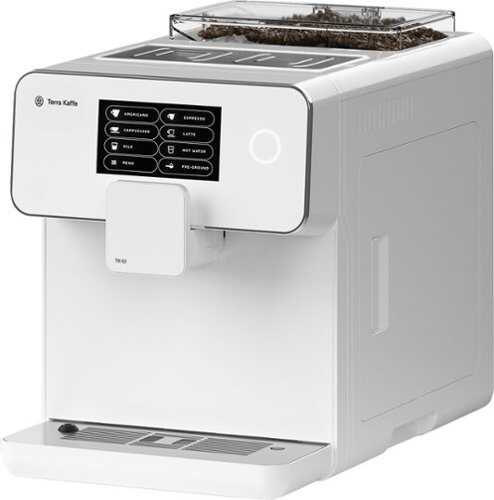 Rent To Own - Terra Kaffe - Super Automatic Programmable Espresso Machine with 19 Bars of Pressure, Milk Frother, & Automatic Grinder - White