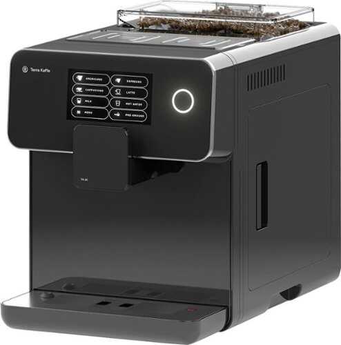 Rent To Own - Terra Kaffe - Super Automatic Programmable Espresso Machine with 19 Bars of Pressure, Milk Frother, & Automatic Grinder - Black