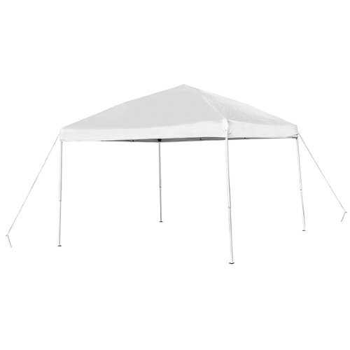 Rent to own Flash Furniture - Harris 10'x10' White Weather Resistant Easy Up Event Straight Leg Instant Canopy Tent - White