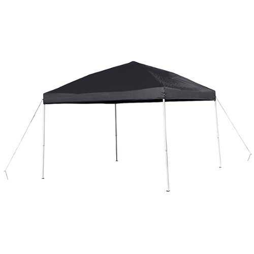 Rent to own Flash Furniture - Harris 10'x10' Black Weather Resistant Easy Up Event Straight Leg Instant Canopy Tent - Black