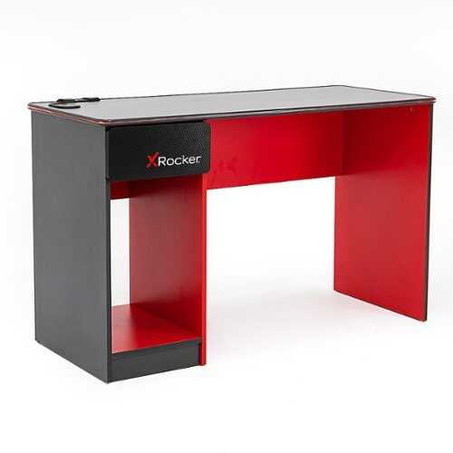 Rent to own X Rocker - Carbon-Tek Gaming Desk with LED - Black / Red