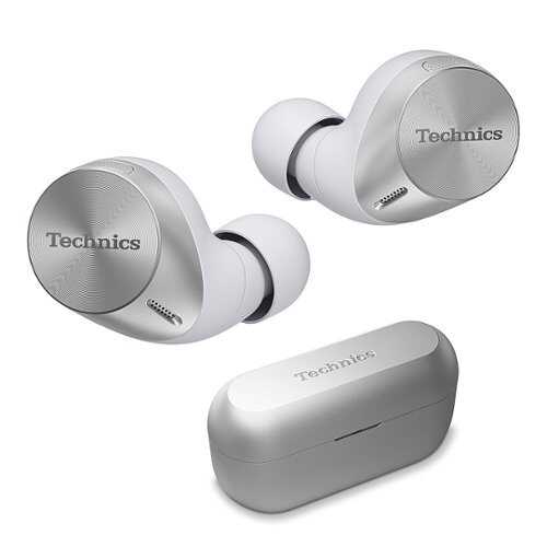 Rent to own Technics - HiFi True Wireless Earbuds with Noise Cancelling and 3 Device Multipoint Connectivity with Wireless Charging - Silver