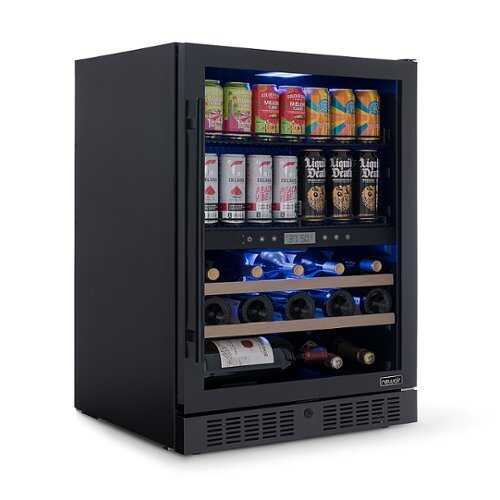 Rent To Own - NewAir - 24" 24 Bottle & 100 Can Wine and Bever Refrigerator with Splitshelf Adjustable Racks