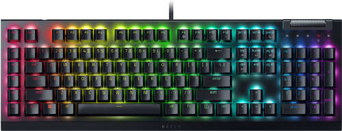 Rent to own Razer - BlackWidow V4 X Full Size Wired Mechanical Green Switch Gaming Keyboard with Chroma RGB - Black
