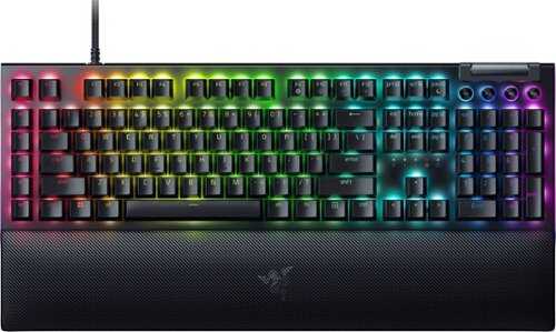 Rent to own Razer - BlackWidow V4 Full Size Wired Mechanical Green Switch Gaming Keyboard with Chroma RGB - Black