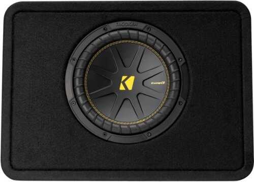 Rent to own KICKER - CompC Loaded Enclosures Single-Voice-Coil 4-Ohm Subwoofer - Black
