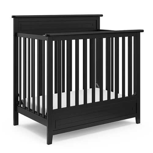 Rent to own Storkcraft - Petal 4-in-1 Convertible Mini Crib - Black
