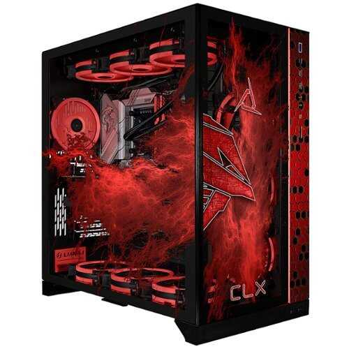 Rent to own CLX - RA Gaming Desktop - Intel Core i9 13900KF - 32GB DDR5 Memory - GeForce RTX 4090 - 1TB NVMe SSD + 4TB HDD - RA Print - Black/Red