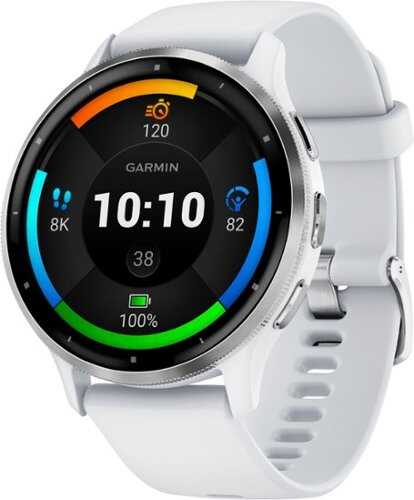 Rent to own Garmin - Venu 3 GPS Smartwatch 45 mm Fiber-reinforced polymer - Stainless Steel and Whitestone