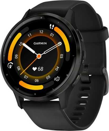 Rent to own Garmin - Venu 3 GPS Smartwatch 45 mm Fiber-reinforced polymer - Stainless Steel and Black