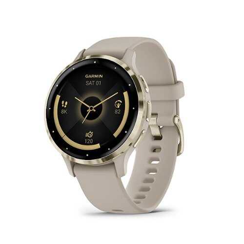 Rent to own Garmin - Venu 3S GPS Smartwatch 41 mm Fiber-reinforced polymer - Stainless Steel and French Gray