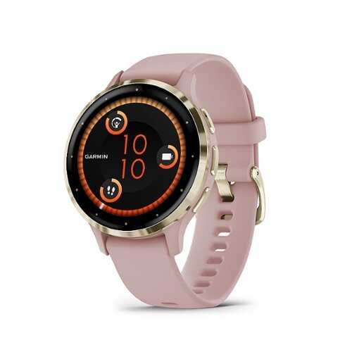 Rent to own Garmin - Venu 3S GPS Smartwatch 41 mm Fiber-reinforced polymer - Stainless Steel and Dust Rose