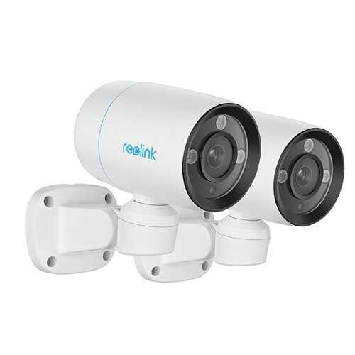 Rent to own Reolink - 4K/8MP 180° Pan Spotlight Outdoor PoE Wired Camera with 18M Network Cable - 2 Pack - White