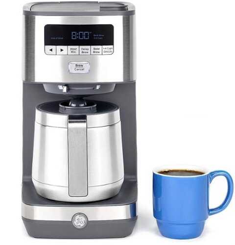 Rent to own GE - 10 Cup Programmable Coffee Maker with Single Serve and Thermal Carafe - Stainless Steel