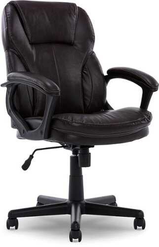 Rent To Own - Serta - Mitchell Manager Office Chair - Chestnut Brown