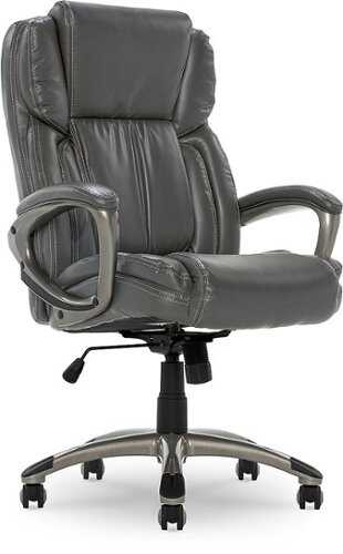 Rent to own Serta - Garret Bonded Leather Executive Office Chair with Premium Cushioning - Gray