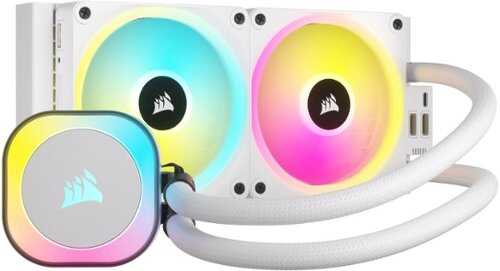Rent to own CORSAIR iCUE LINK H100i RGB Liquid CPU Cooler with QX120 RGB fans - White