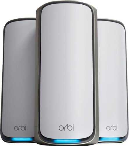 Rent to own NETGEAR - Orbi 970 Series BE27000 Quad-Band Mesh Wi-Fi System (3-Pack) - White