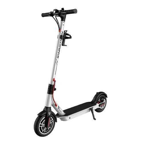 Rent to own Swagtron - SG-5 Boost Foldable Electric Scooter w/11 Mi Max Operating Range & 18 mph Max Speed - Silver